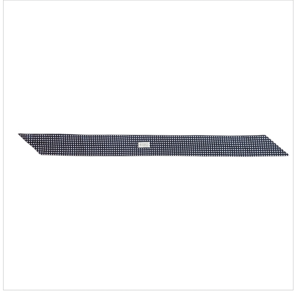MAISON MARGIELA | Line 10 Polka Dot Silk Twilly / Scarf in Blue and White - Picture 3 of 4